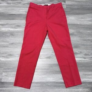 Ann Taylor Pinkish Red Slim Ankle Dress Pants 14T Tailored Career Office Bold